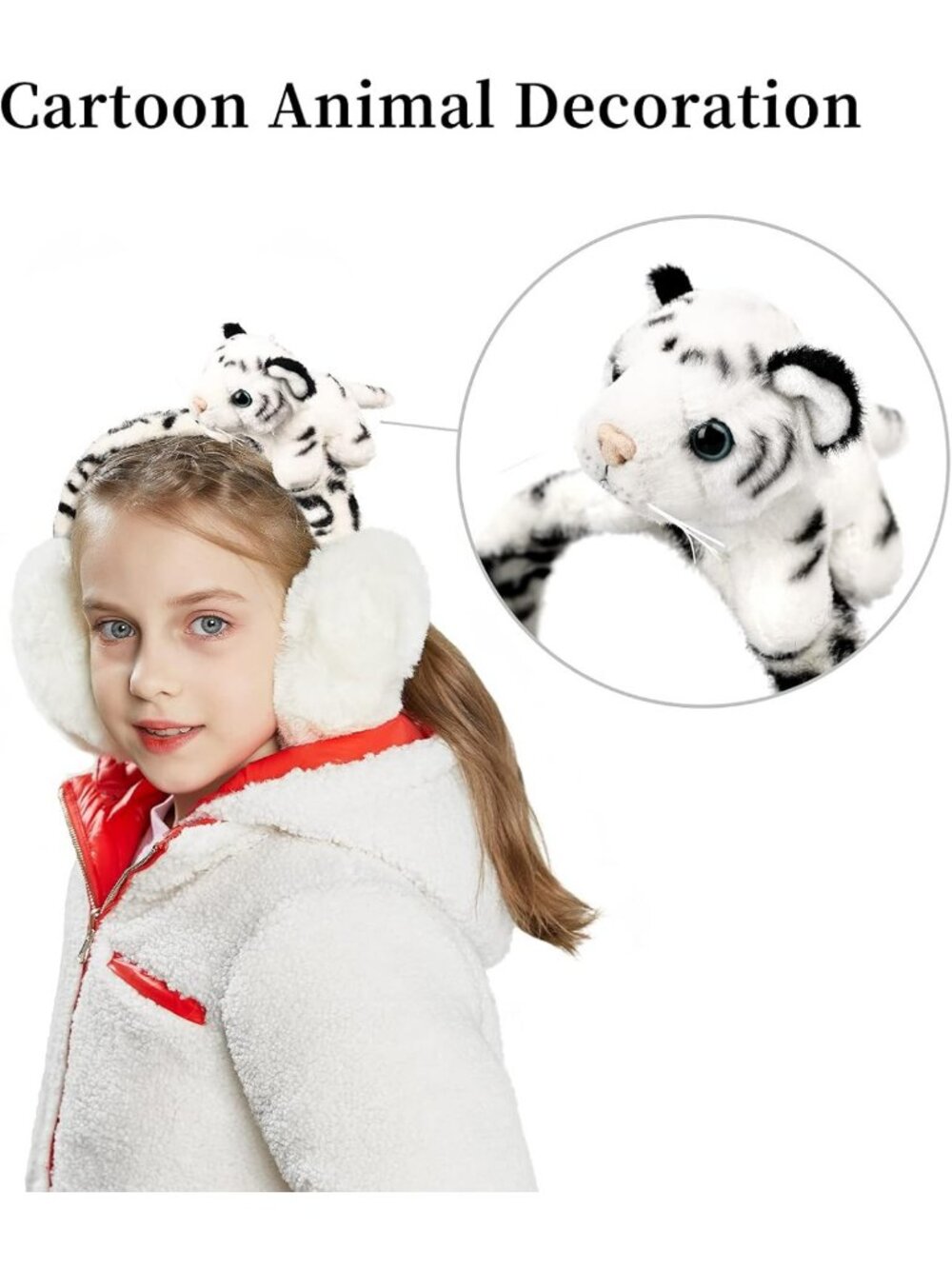 Cozy Faux Fur Animal Earmuffs for Winter | Warm Ear Covers & Headband - Picture 5 of 7